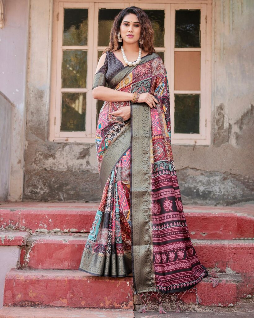 indian-traditional-function-wear-printed-silk-saree